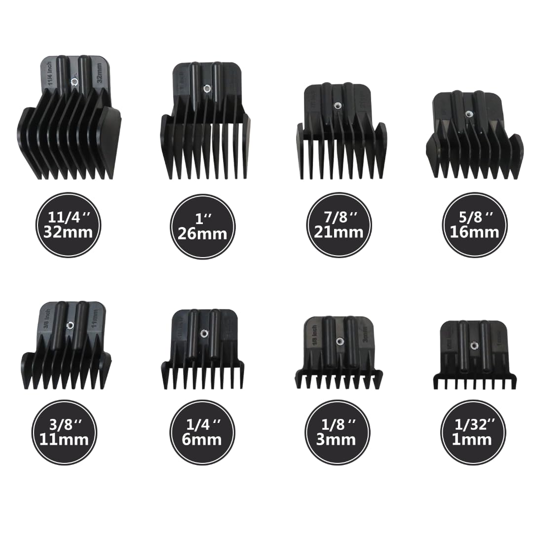 LO MERECES 8Pcs Replacement Trimmer Guards with Metal Spring Clip for BabylisPRO Barberology FX787G, FX787BN, FX787RG Trimmer - Cutting Lengths (1/32" Beauty and Personal Care LO MERECES