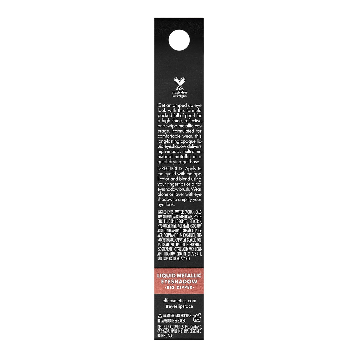 e.l.f. Liquid Metallic Eyeshadow, Gel Formula, High-Impact Multi-Dimensional Finish, One-Swipe Coverage, Big Dipper, 0.1 Fl Oz