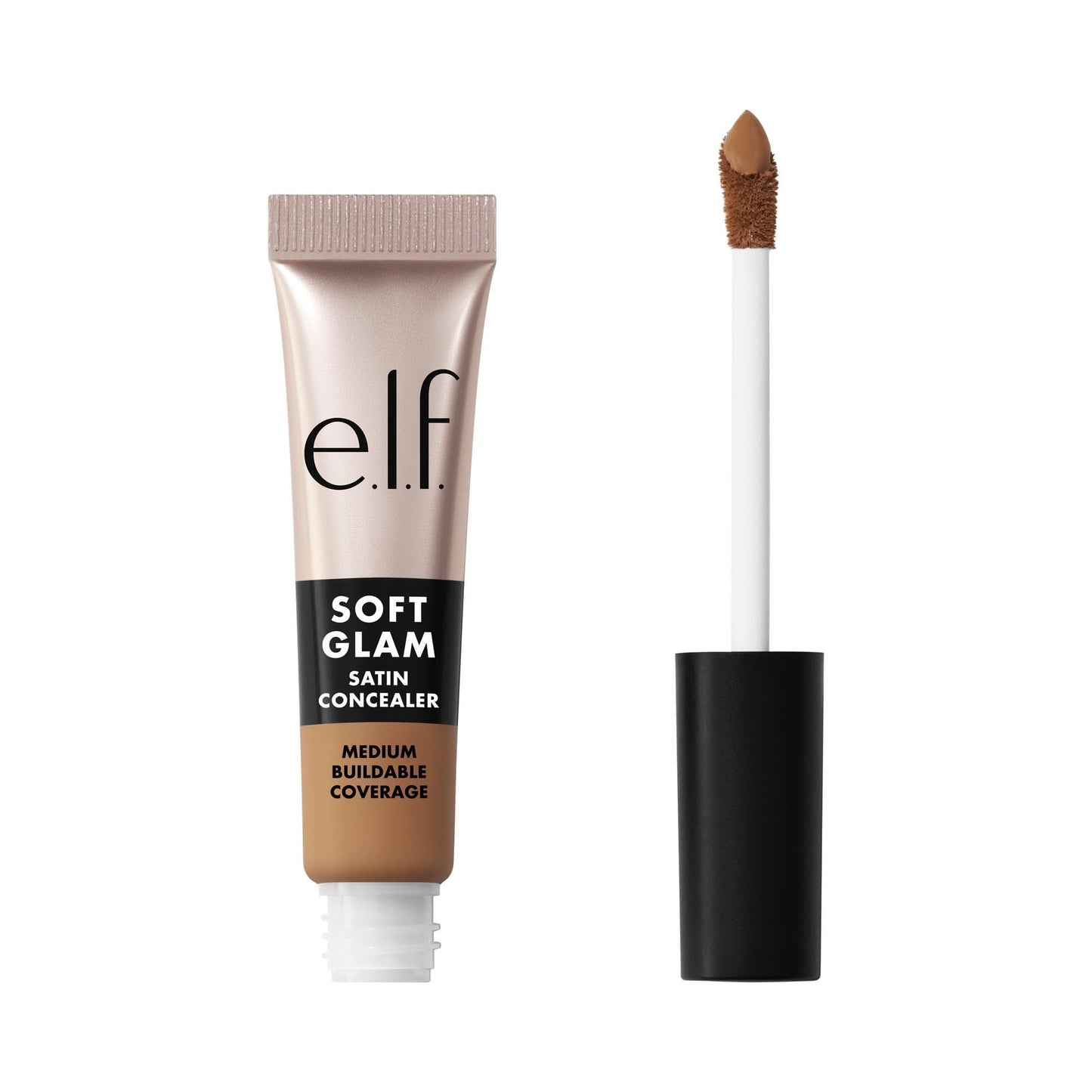 e.l.f. Soft Glam Satin Concealer, Medium Coverage For Blemishes & Under-Eye, Crease-Resistant, Long Lasting, Vegan & Cruelty-Free, 40 Tan Warm