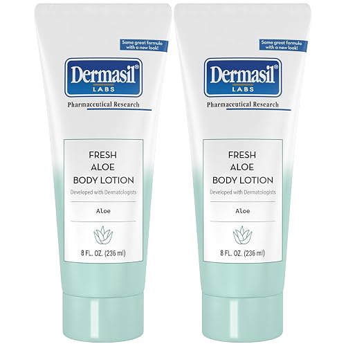 Dermasil Body Lotion, Fresh Aloe, 2-Pack - Non-Greasy, Fast-Absorbing, Fresh Scent, 8 Oz Ea