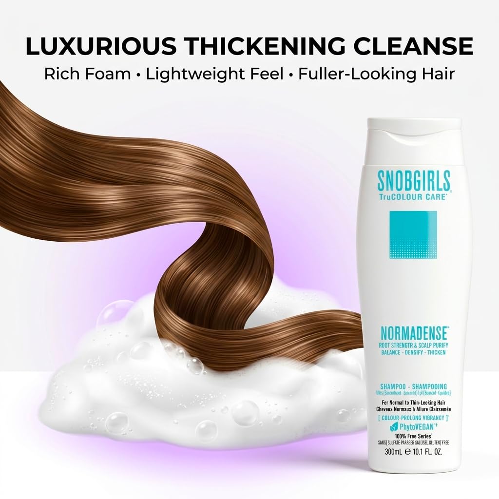 SNOBGIRLS NORMADENSE 2 Vegan Biotin Shampoo and Conditioner Set for Dry, Fine Hair. Strengthening Shampoo and Conditioner set with Argan Oil