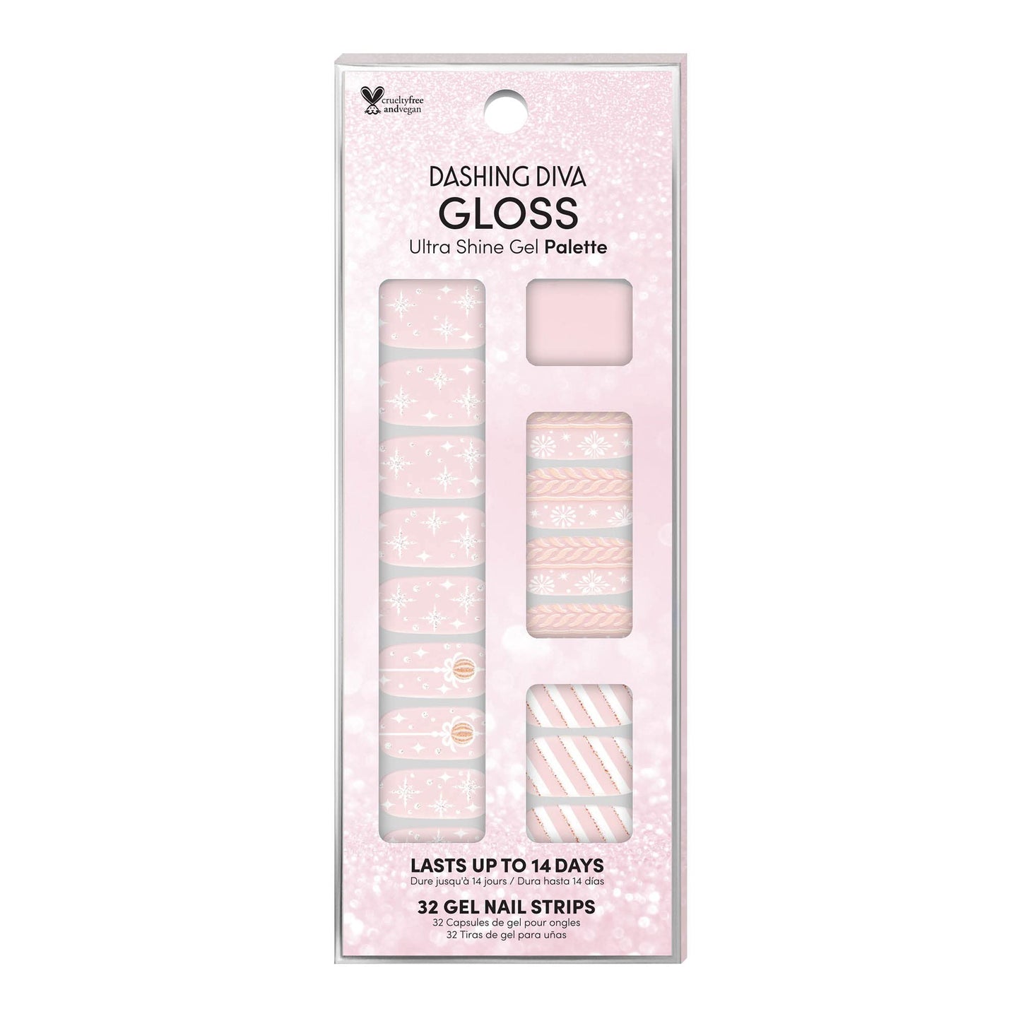 Dashing Diva Gloss Holiday Nail Strips - Ornamental Dream | UV Free, Chip Resistant, Long Lasting Gel Nail Stickers | Contains 32 Nail Wraps, 1 Prep Beauty & Personal Care Dashing Diva