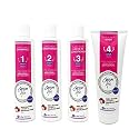 CARSON LIFE 4 Stage Hair Care System Kit For Curly Hair (Shampoo, Conditioner, Leave In Conditioner & Curly Hair Mask) - Paraben and Sulfate Free