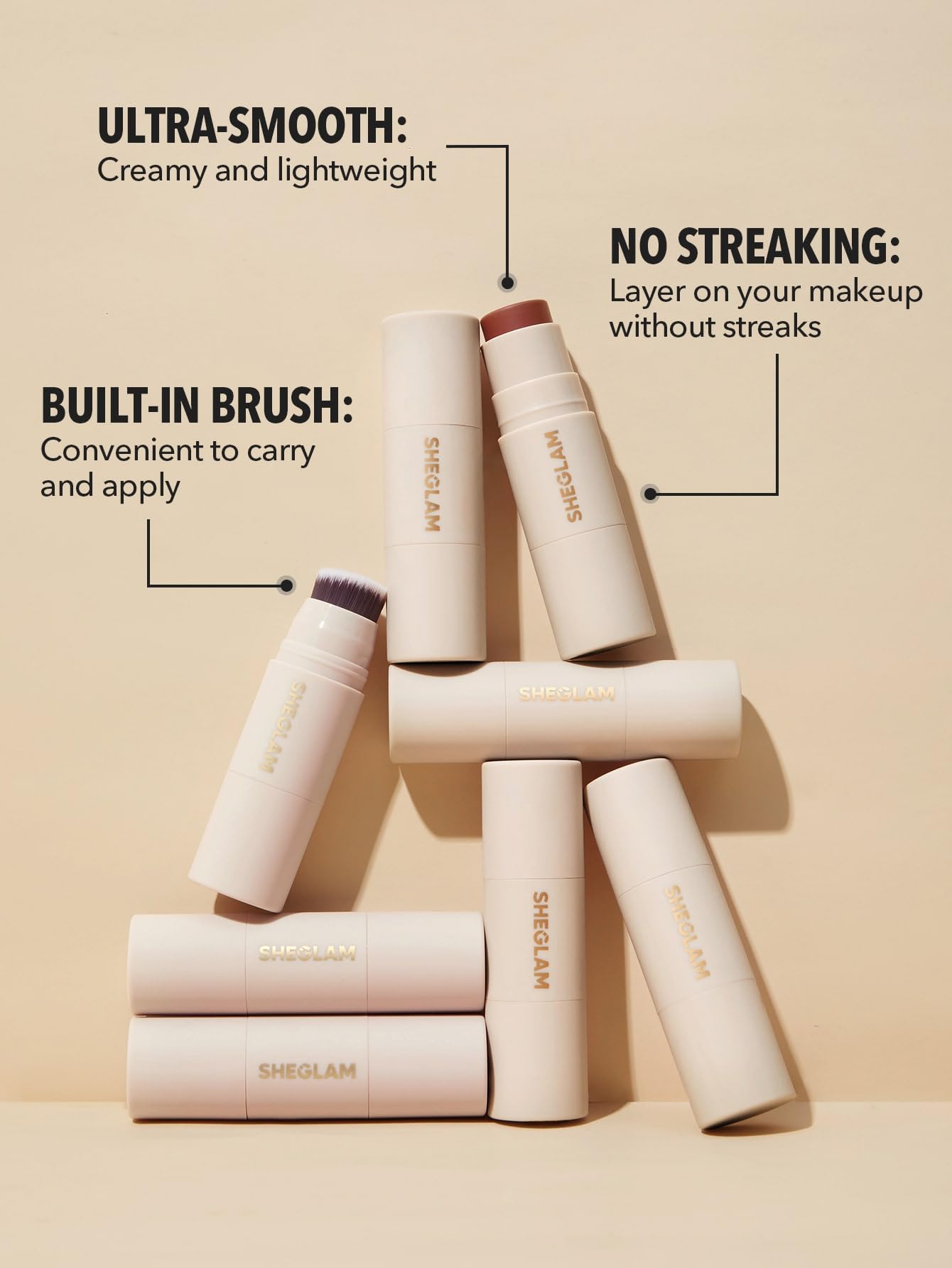SHEGLAM Snatch 'n' Define Cream Contour Stick Long Lasting Highly Pigmented Sweat Proof Face Bronzer Makeup -Tawny Amber