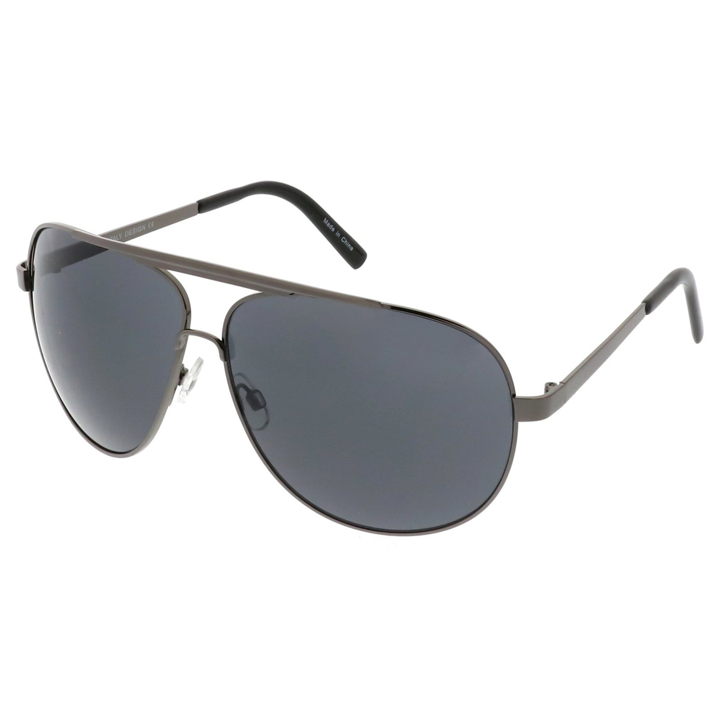 zeroUV Oversized Aviator Sunglasses for Men and Women, UV400 Protected 80s Style Large Aviators 70mm (Gunmetal/Smoke)
