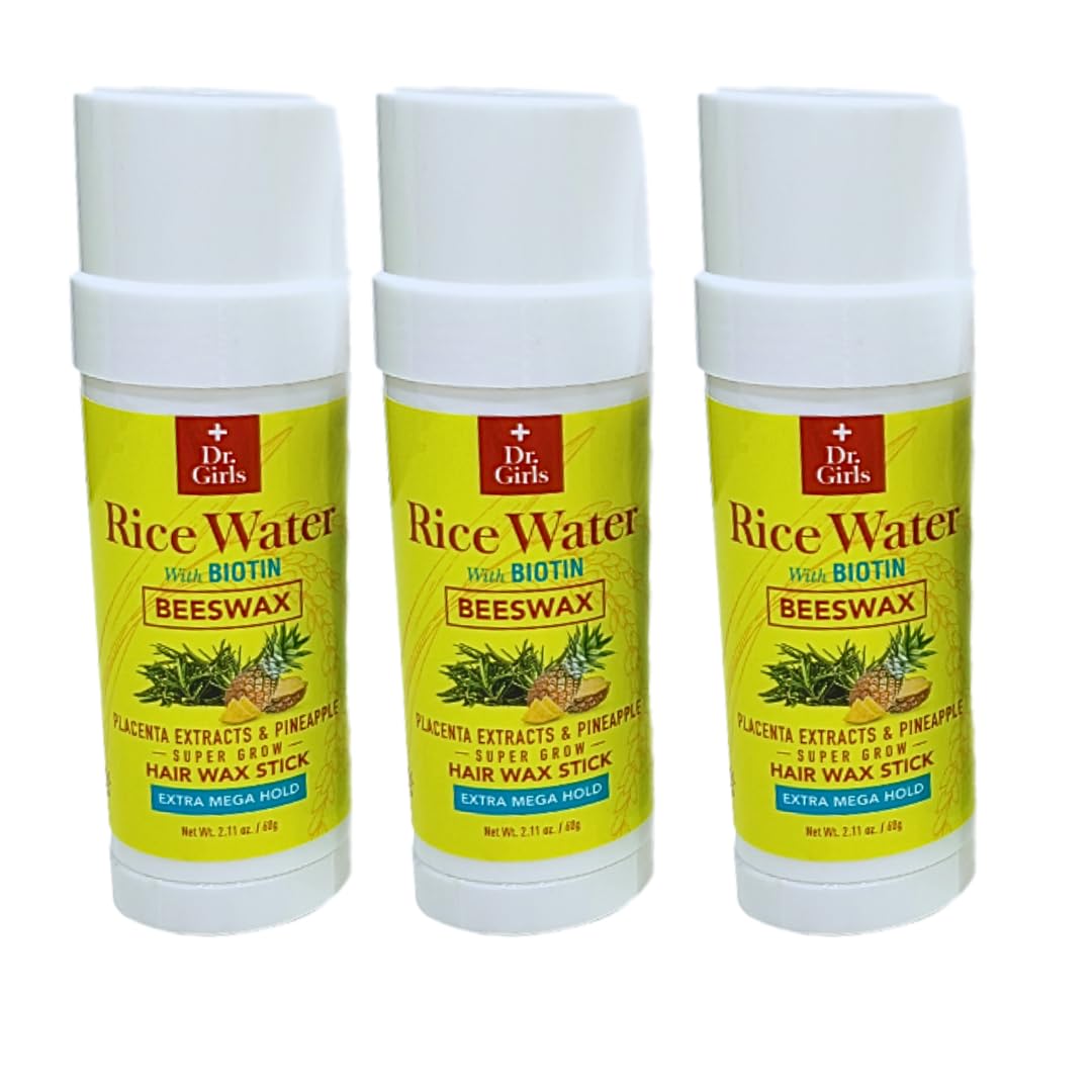 R&B Collection Dr Girls Beeswax Hair Wax Stick (Pack of 3) (Placenta Extract & Pineapple)