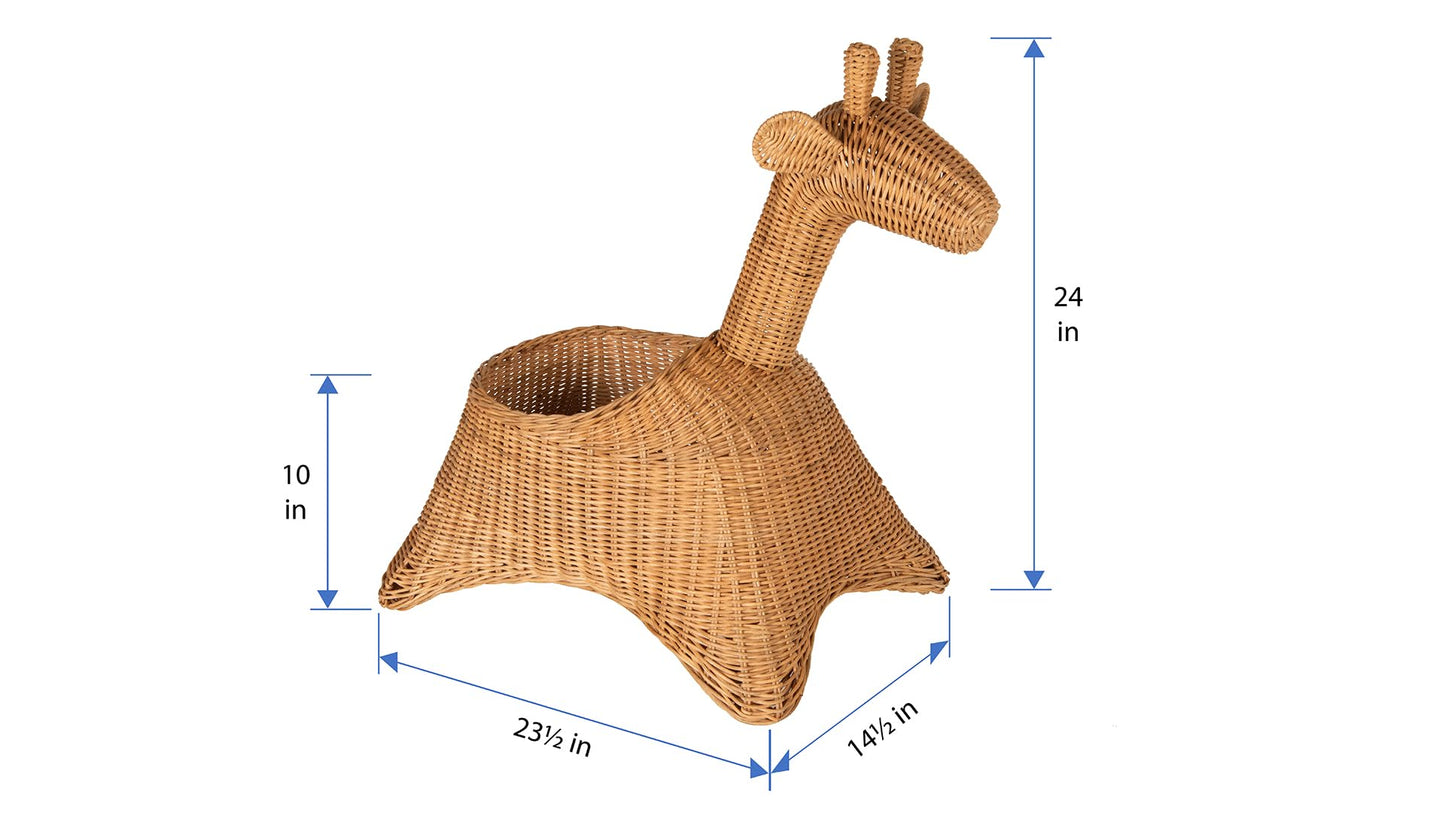 KOUBOO Wicker Giraffe, Naural Color Storage Basket, Brown