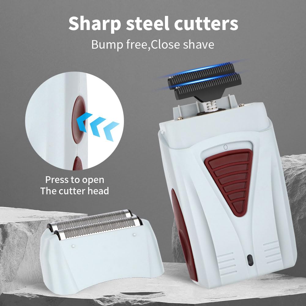 Electric Foil Shavers for Men, Dual Floating Blades for Close & Clean Shaving, Mini Portable Electric Razor with Precision-Compact Body, High Power Beauty and Personal Care QDKVTNDJZ