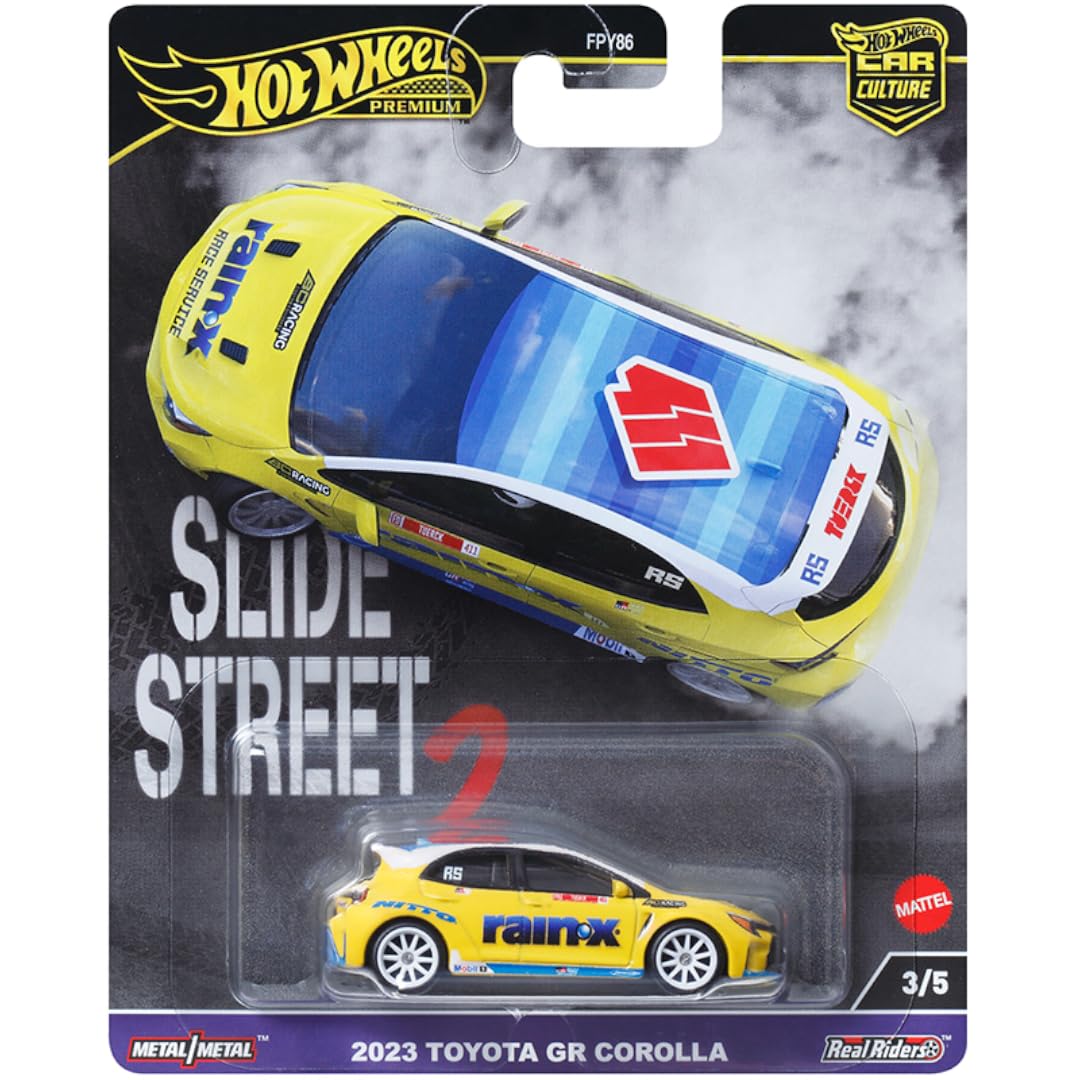 Hot Wheels 2024 Car Culture Slide Street 2 - 5-Pack (FPY86-959H) | Nissan Z, Lamborghini Huracán, GR Corolla, 240SX, Mustang RTR | 1:64 Die-Cast…
