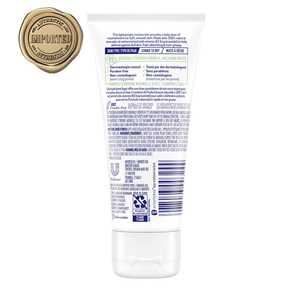 St. Ives Nourish & Glow Face Moisturizer Avocado 3 Ounce