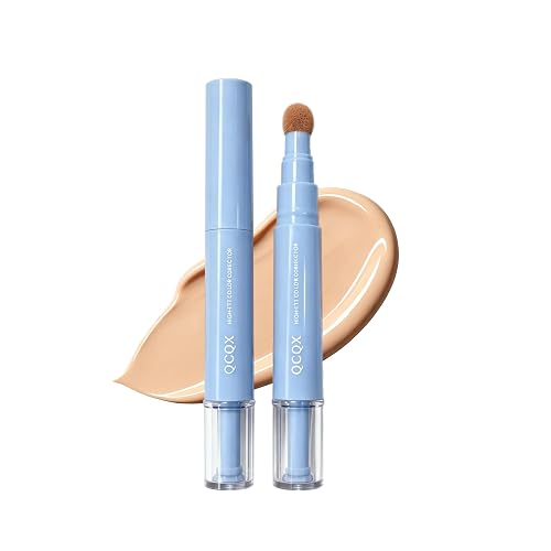 QCQX Dual-effect Concealer Pen & Foundation Eye Concealer - 24-Hour Long-LastingFull Coverage Matte Finish.Healthy Skin Glow Perfector Concealer Pen