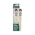 EcoTools Classic Foundation Face Brush, For Liquid, & Cream Foundation, Flat Foundation Brush, Makeup Brush For Natural Makeup, Buildable Coverage