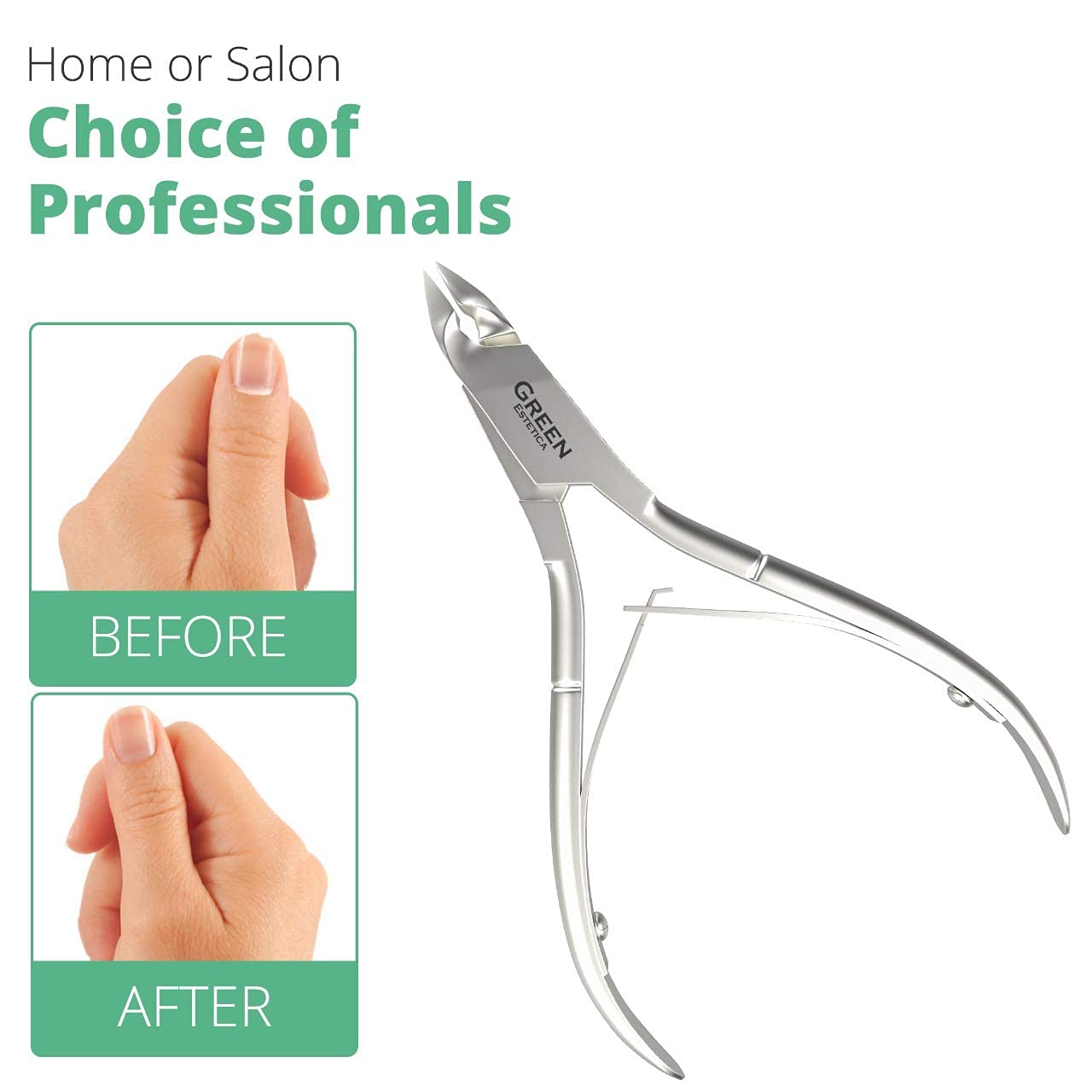 Professional Cuticle Trimmer Nail Cuticle Cutter Stainless Steel Cuticle Nippers with Sharp Blades of Cuticle Remover Clippers Manicure Tools Double