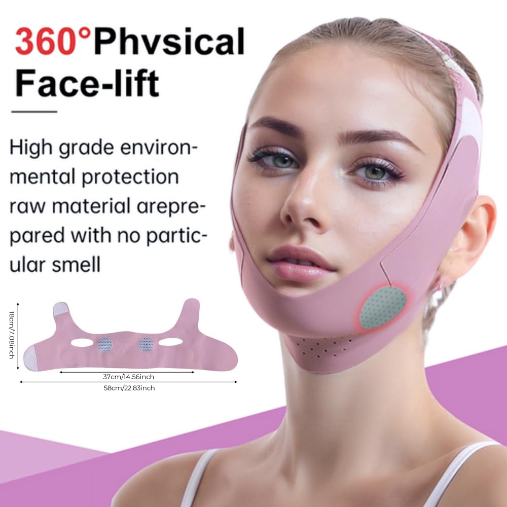 ROWMATE Graphene V-Line Mask Chin Up Mask V Shaped Face Mask Chin strap for sleeping,Jawline Shaper,Orchid,Small Beauty and Personal Care ROWMATE