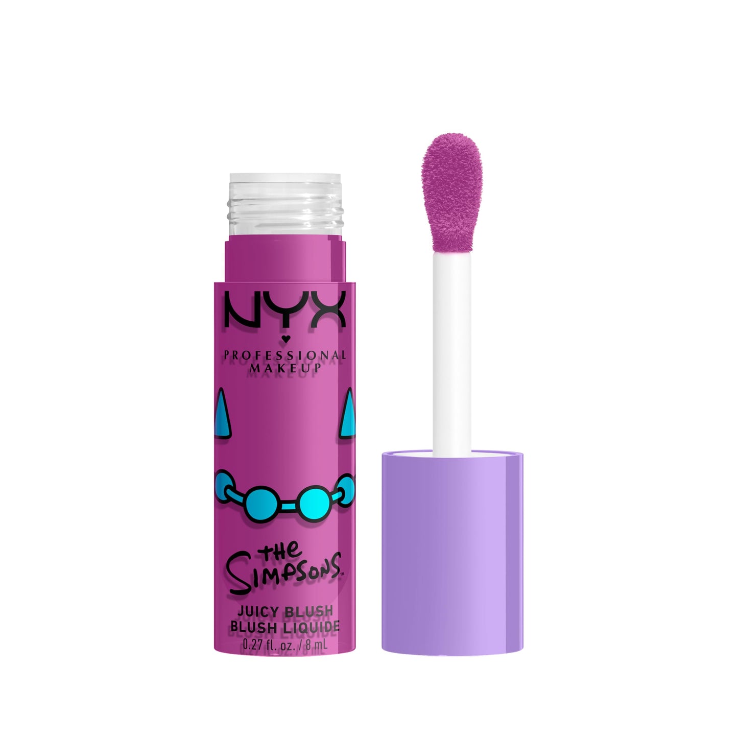 NYX PROFESSIONAL MAKEUP Saucy Sisters' Fat Cheeks Blush, Juicy Liquid Blush For A Radiant Pop of Color, The Simpsons Collaboration, Vegan
