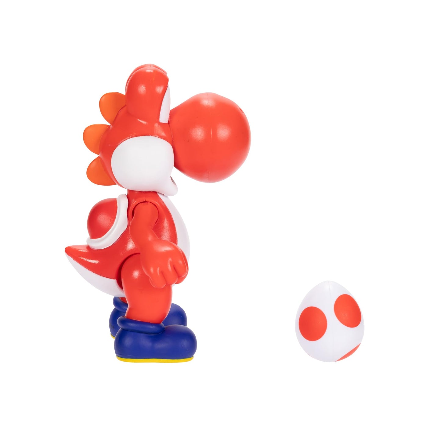 Nintendo Super Mario 4-Inch Red Yoshi Poseable Figure with Red Egg Accessory. Ages 3+ (Officially licensed)