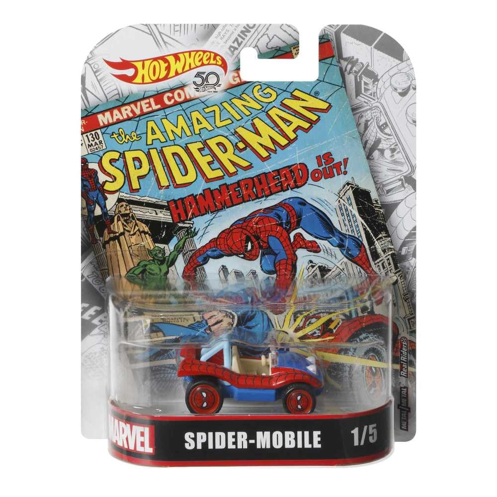 Hot Wheels Spider-Mobile Vehicle, 1:64 Scale