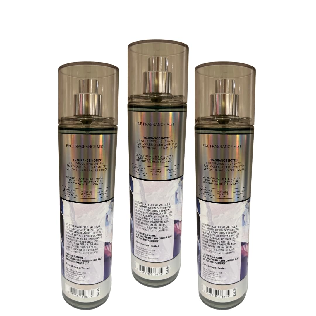 Bath & Body Works Moonlight Path Fine Fragrance Mist 8oz - Pack of 3