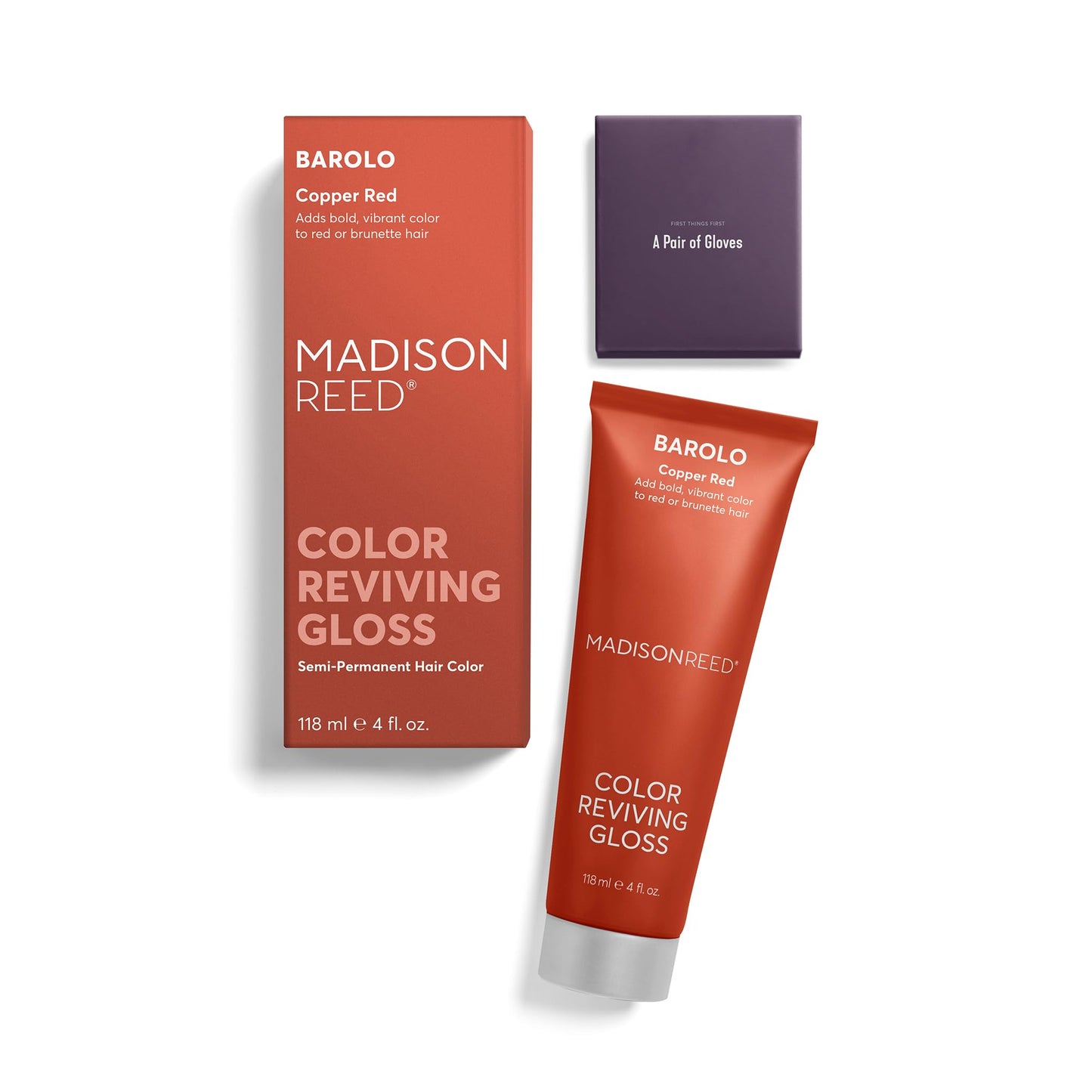 Madison Reed Color Reviving Gloss - Barolo Red | Semi-Permanent, Color Depositing Gloss for Brunette & Red Hair, Revives Faded Red Tones, Boosts