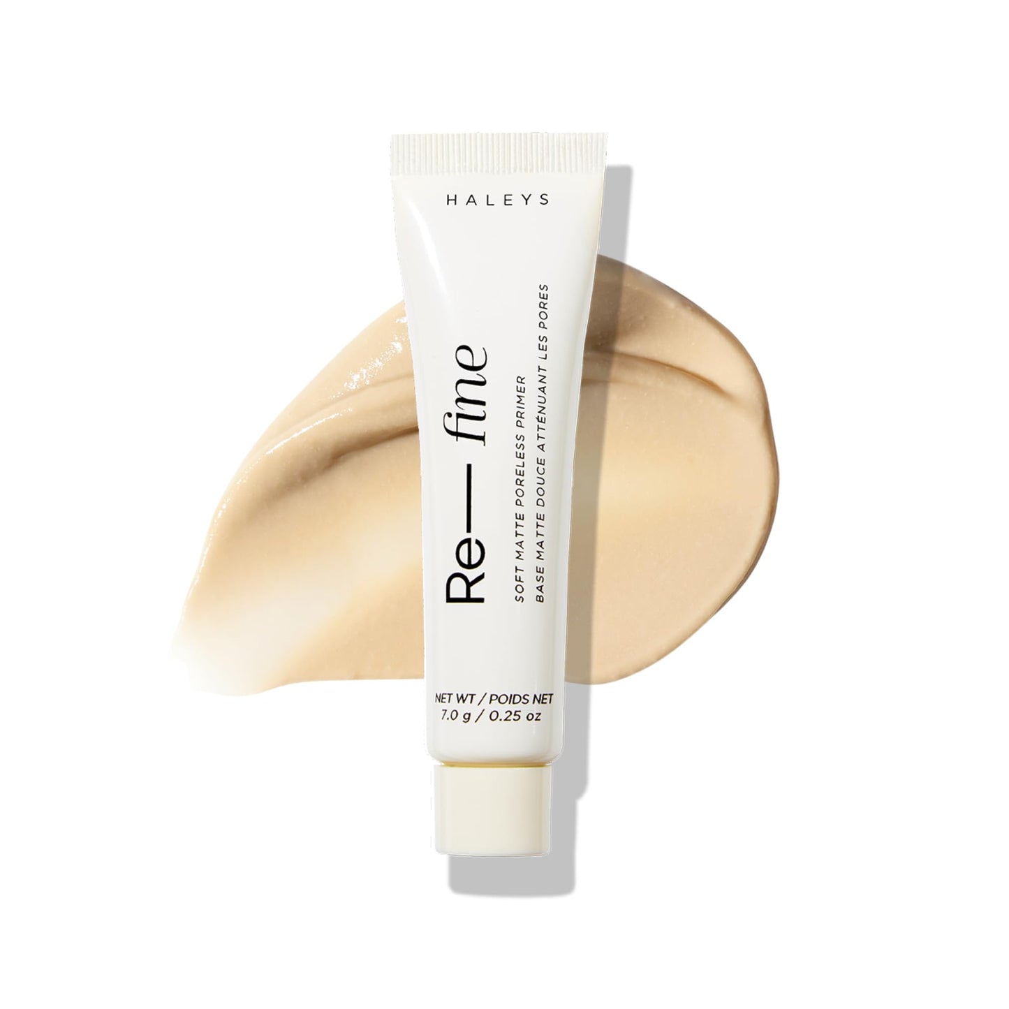 HALEYS Re-fine Soft Matte Poreless Primer (0.25 oz), Lightweight, Extends Makeup Longwear, Grips, Smooths, Blurs, Fills in Pores and fine lines,