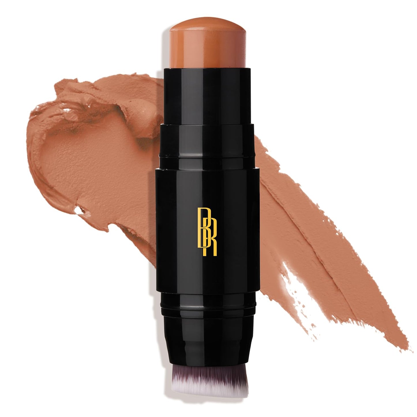 Black Radiance Color Perfect Foundation Stick with Soft Brush Applicator Duo - Buildable, Blendable Versatile Pigment-Rich Formula - Brownie