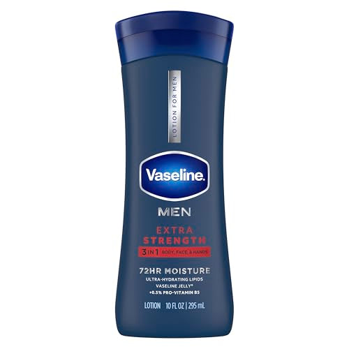 Vaseline Men Healing Moisture Hand and Body Lotion Extra Strength 10 oz