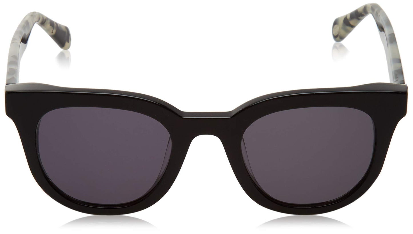 Fossil Women's Female Sunglass Style FOS 2097/S Oval, Black, 48mm, 23mm