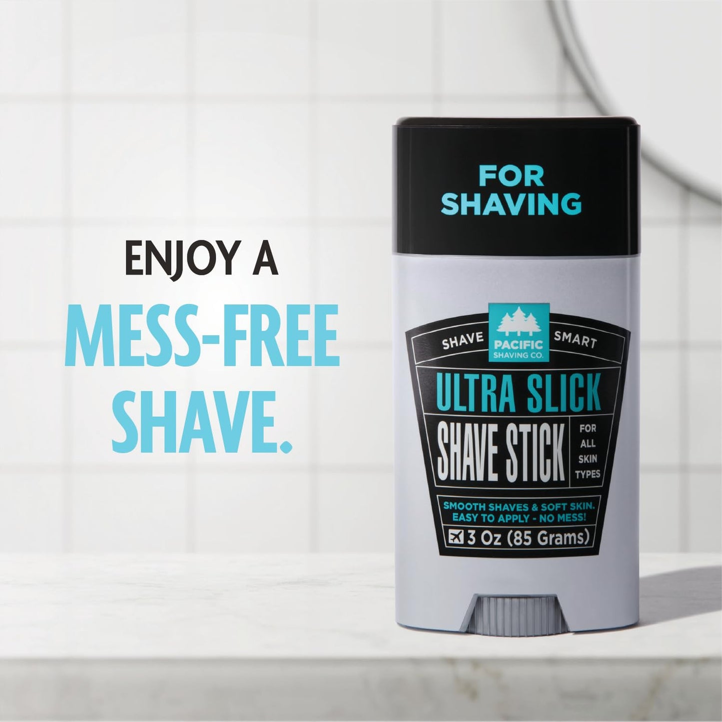 Pacific Shaving Company Ultra Slick Shave Stick - No Mess Body Shaving Stick with Moisturizing Coconut Oil - Travel-Friendly, Good for All Skin…