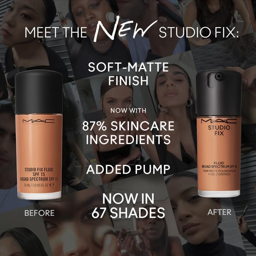 MAC Studio Fix Fluid SPF 15 24HR Matte Foundation + Oil Control NW20, Beige
