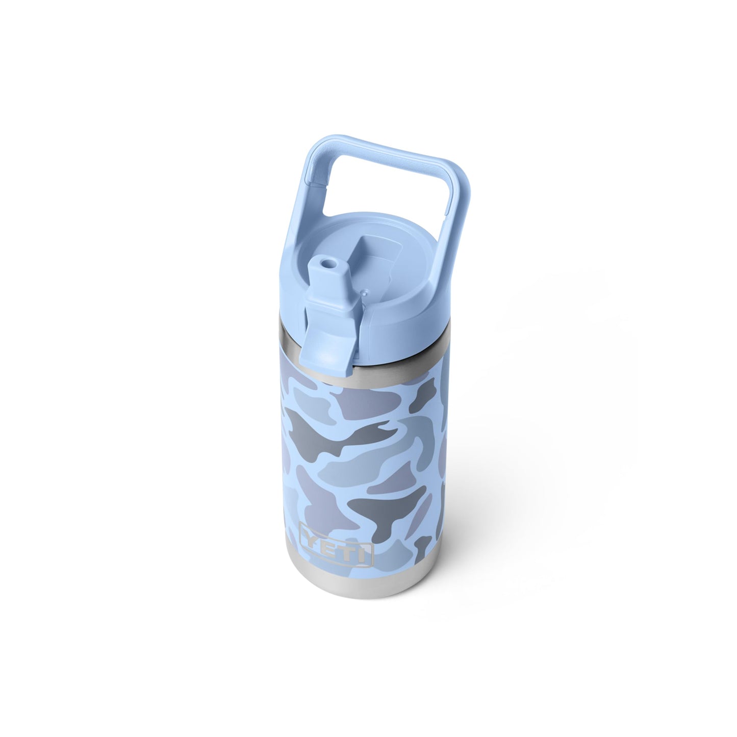 YETI Rambler Jr. 12 oz Kids Bottle, with Straw Cap, Blue Camo