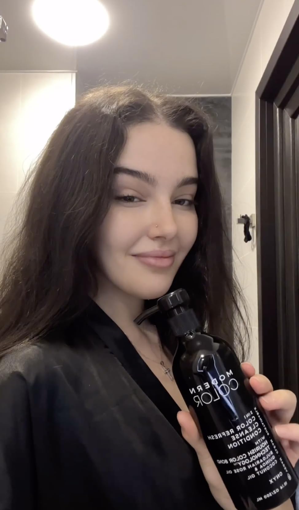 Modern Color 3-in-1 Hair Color Refresh, Cleanse & Condition - 100% Vegan, Cruelty-Free, Sustainably Packaged, Non-Toxic, Certified Clean Beauty (Onyx)
