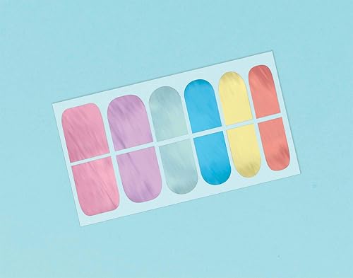 Magical Rainbow Birthday Nail Skins Sheet - Pack of 1 (2 .5" x 5.25") - Perfect Party Accessory, Birthdays & Celebrations Beauty & Personal Care Amscan