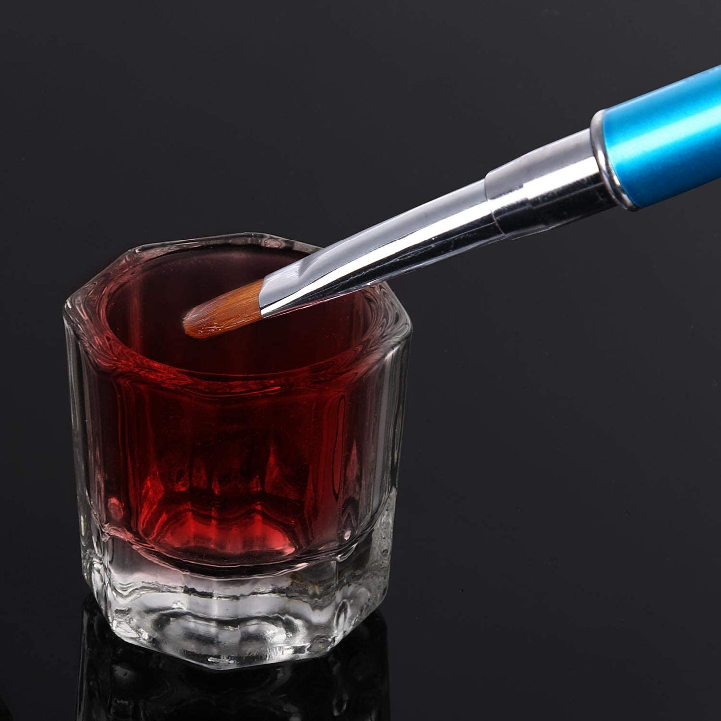4 Pieces Acrylic Dappen Dish Nail Dapping Dish Nail Powder and Liquid Holder Glass Bowl Crystal Cup Nail Supplies