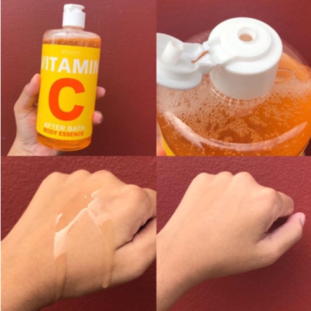 SCENTIO Vitamin C After Bath Body Essence 450 ML., 15.87 Fl Oz (Pack of 1)