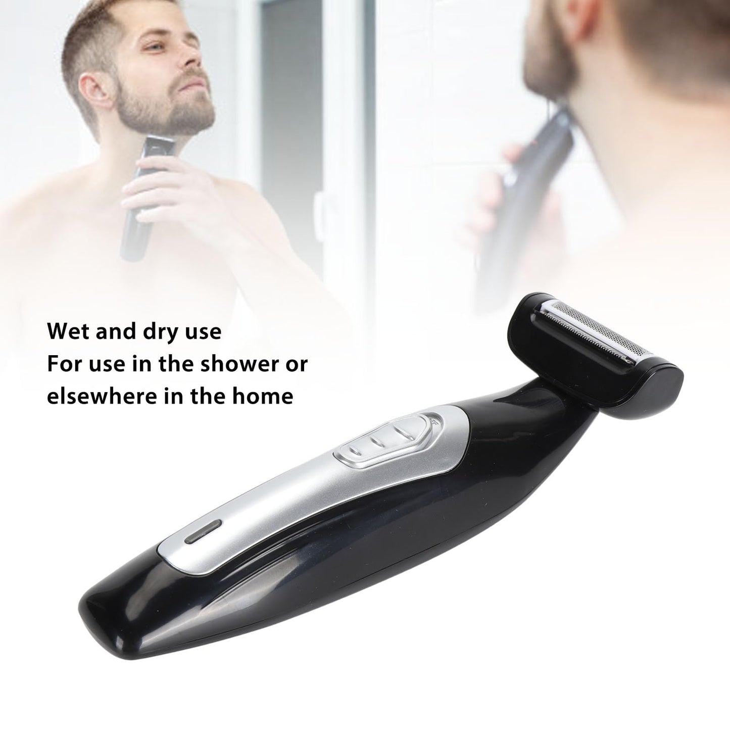 , Showerproof Body & Manscaping Trimmer for Men, Multifunctional Electric Back Hair with Detachable Handle & Charging Base for Wet and Dry Use Beauty and Personal Care Fabater