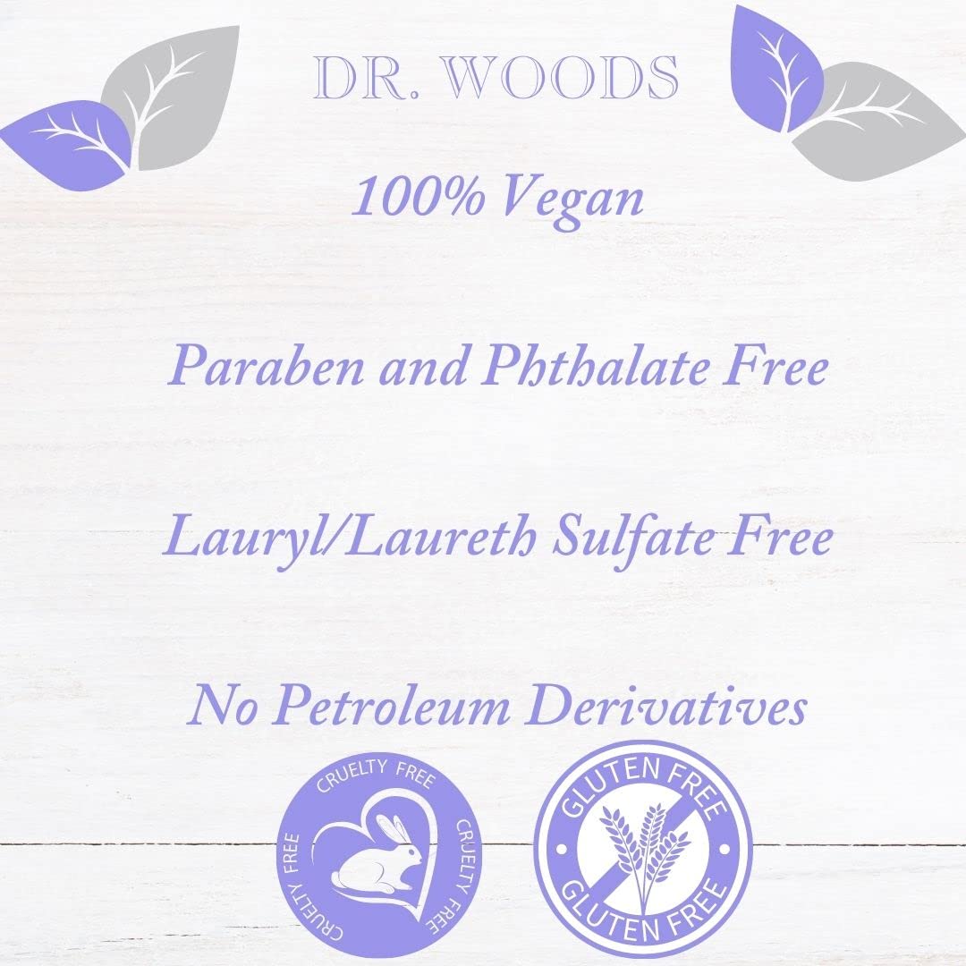 Dr. Woods Lavender Liquid Castile Soap - Castile Soap with Pure Lavender Oil, Body Wash for Men and Women, Natural Cleanser for Face, Hands, and Body