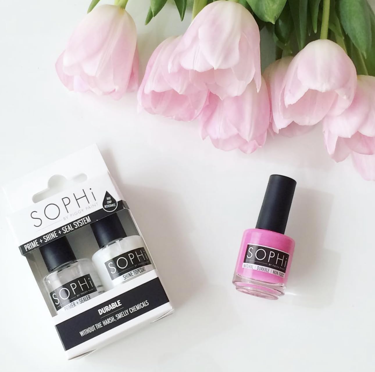 SOPHi Prime + Shine + Seal System (Primer/Sealer + Topcoat assembled in box) Non Toxic, Safe, Free of All Harsh Chemicals