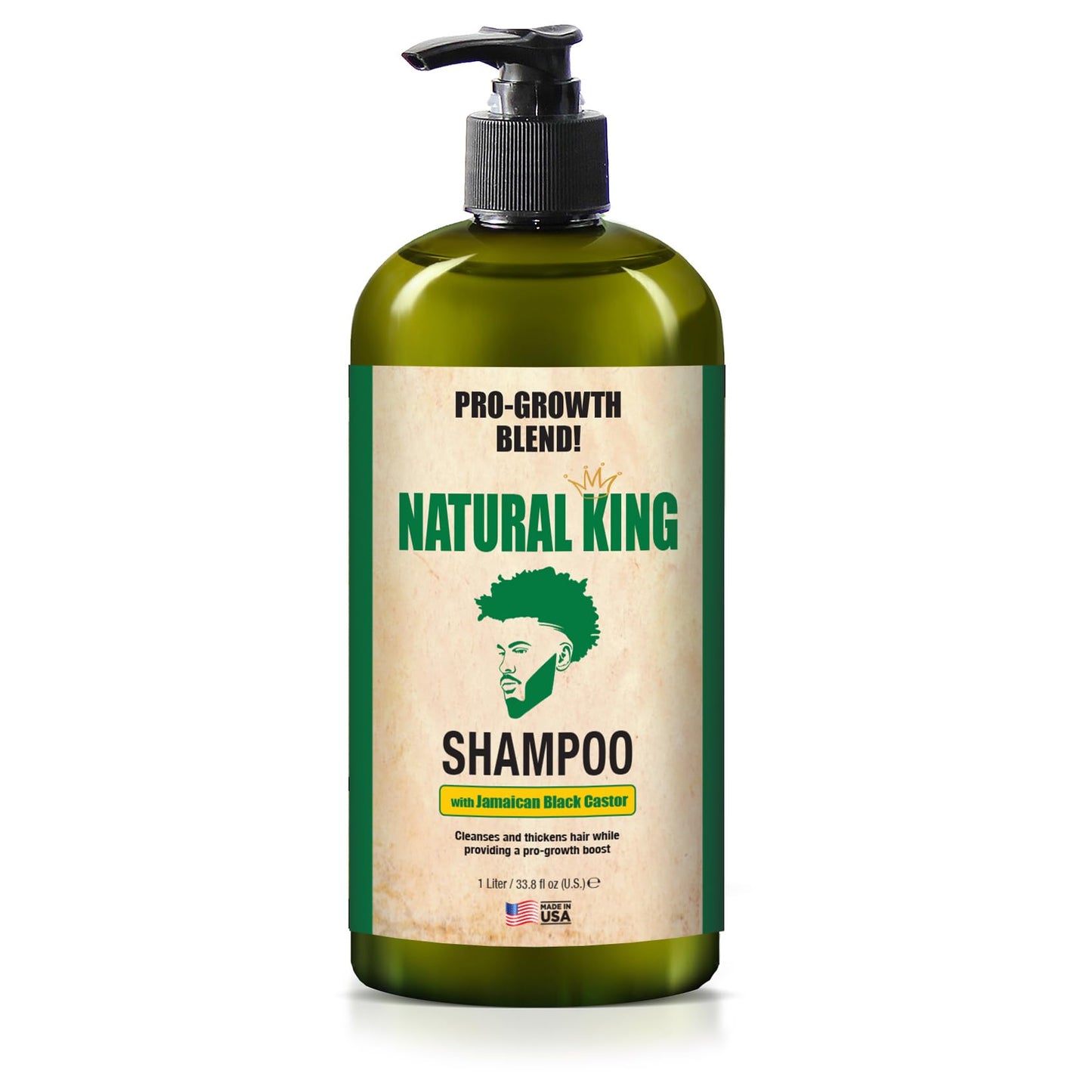 Natural King Jamaican Black Castor Shampoo(33.8 oz) and Pro-Growth Hair & Beard Oil (7.1 oz) Set for Nourishing Hair Growth