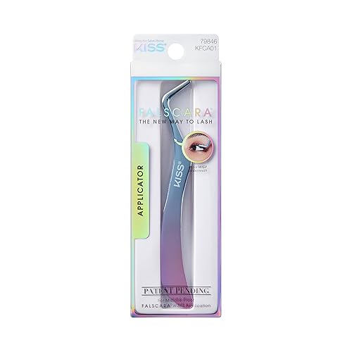 KISS Falscara DIY Eyelash Extension Wisp Applicator for Mistake-Proof Artificial Lash Placement - Ergonomically Designed Handle to Easily Build Your