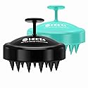 HEETA Scalp Massager Hair Growth 2-Pack, Soft Silicone Scalp Scrubber Shampoo Brush for Exfoliation Dandruff Removal Head Massage Stress Relax, Wet