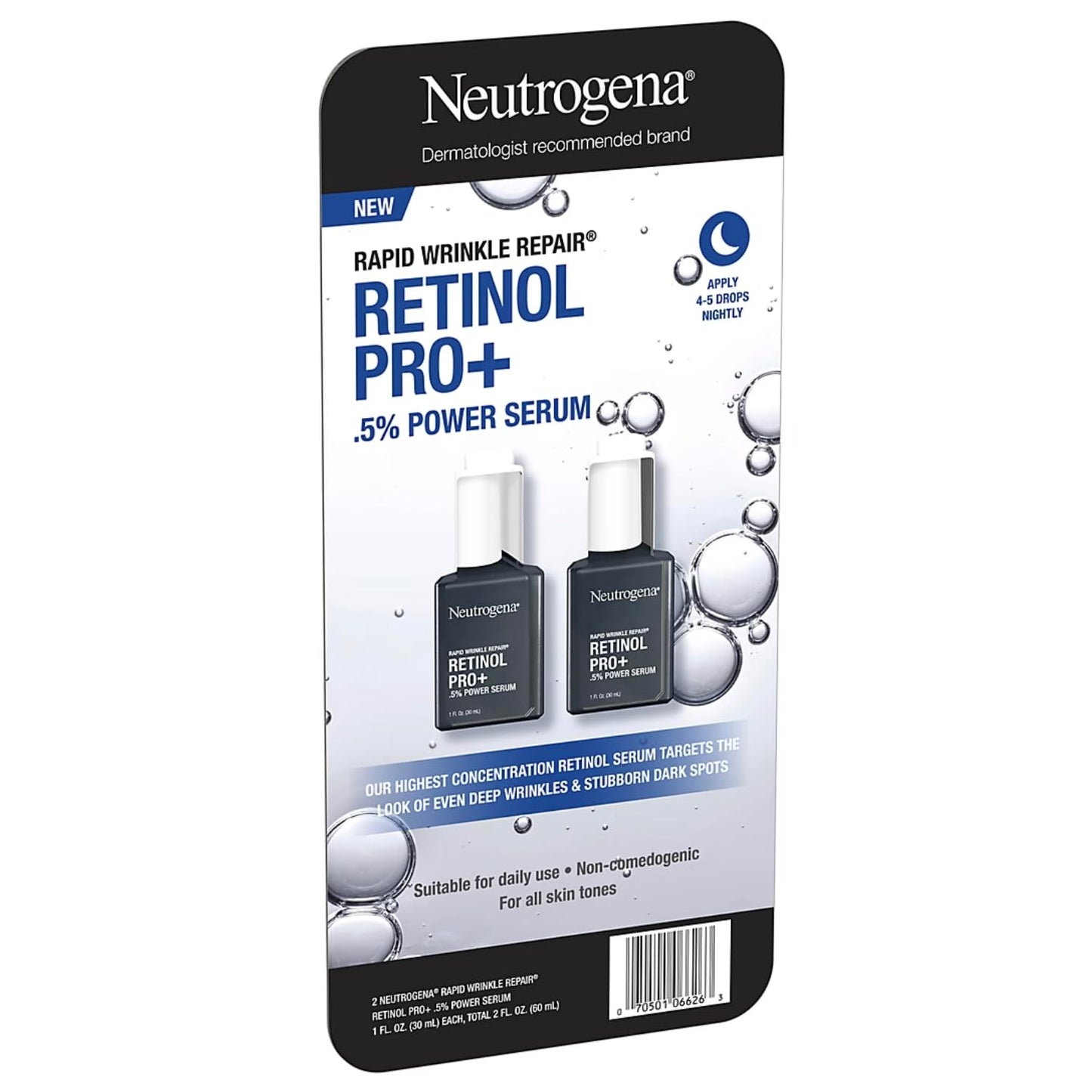 Neutrogena Rapid Wrinkle Repair Retinol Pro+.5% Power Facial Serum, Gentle Anti-Aging Face Serum with.5% Pure Retinol & Nourishing Emollients