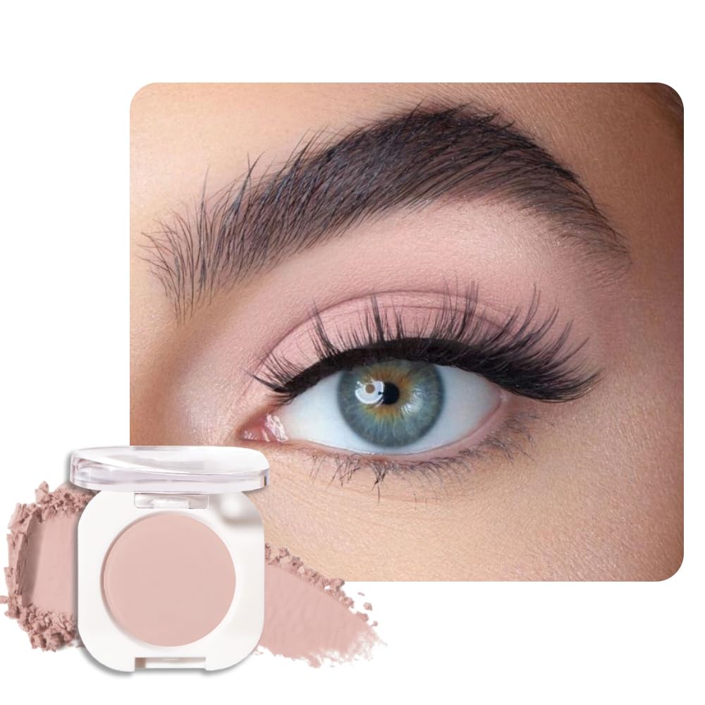 QIDSTERS Nude Pink Matte Single Eyeshadow, Lightweight Blendable Mini Eye Shadow for Older Women, Monochrome Eyeshadow Palette Makeup Pigmented Beauty and Personal Care QIDSTERS Default Title