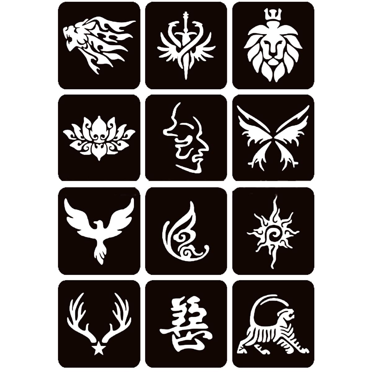Moricher Temporary Tattoo Kits 5 Inks 102 Stencils with Mandala Stencils Semi Permanent Tattoo for Women Men Kids DIY Art Painting Party Gifts Beauty and Personal Care Moricher