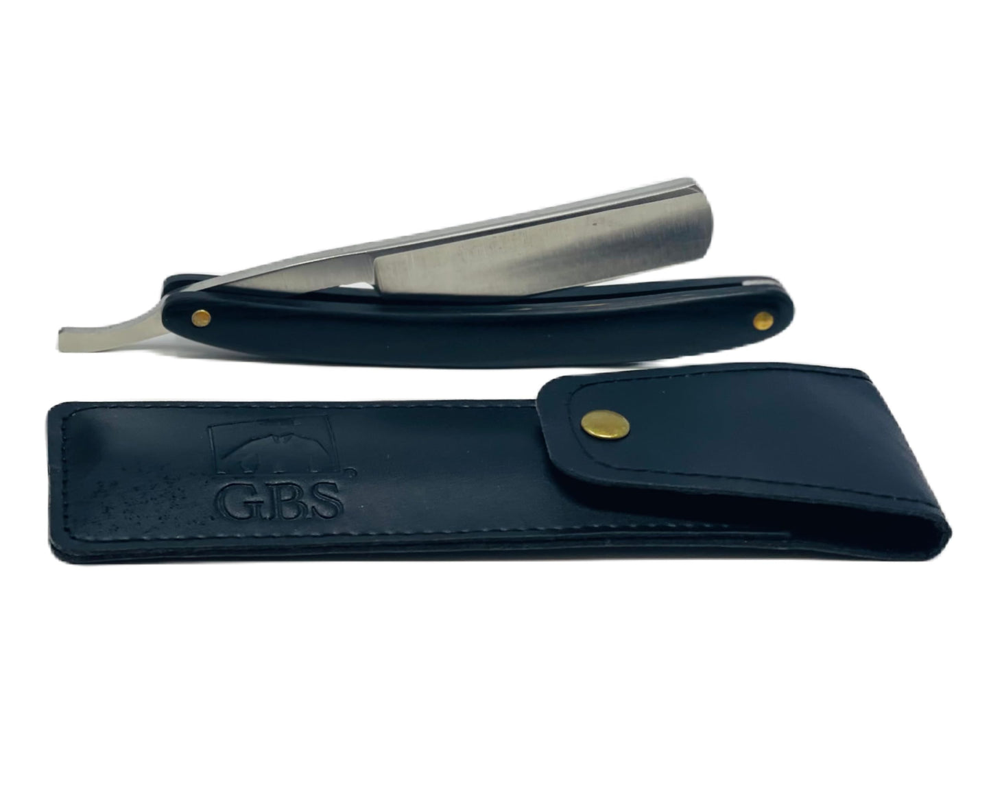 G.B.S Black Luxury Shaving Kit - Wood Straight Razor, Mug, Natural Soap, Brush, Alum block, Strop and Paste Grooming Kit, Black Beauty and Personal Care G.B.S
