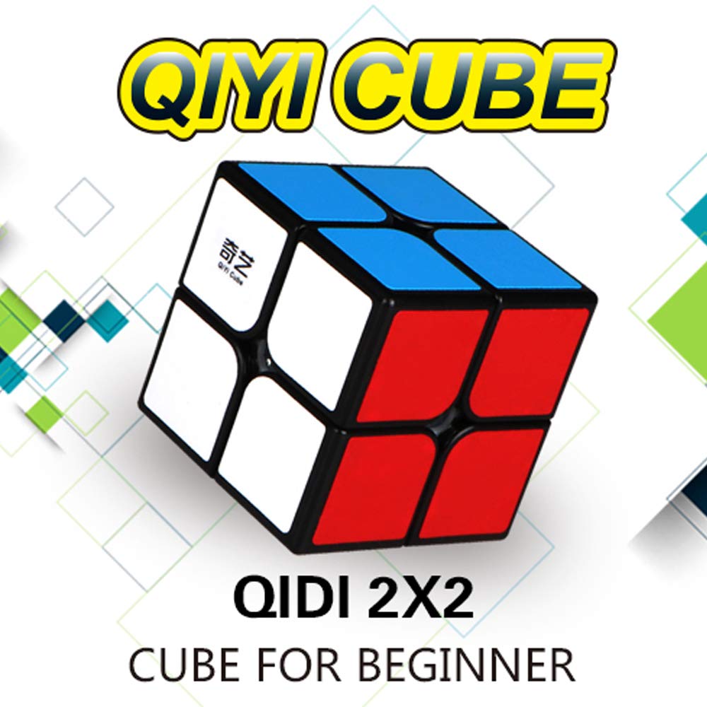 Qiyi Qidi Speed Cube 2x2 – Smooth Bright-Light Sticker, Classic Colors, Educational Puzzle Toy to Improve Child’s Concentration & Responsiveness