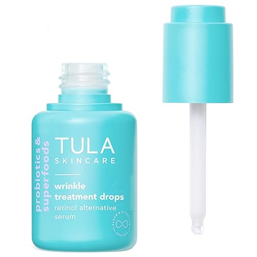 TULA Skin Care Wrinkle Treatment Drops - Retinol Alternative Serum, Anti-Aging, Minimizes Wrinkles, Contains Bakuchiol, Alfalfa Sprouts, and Stevia