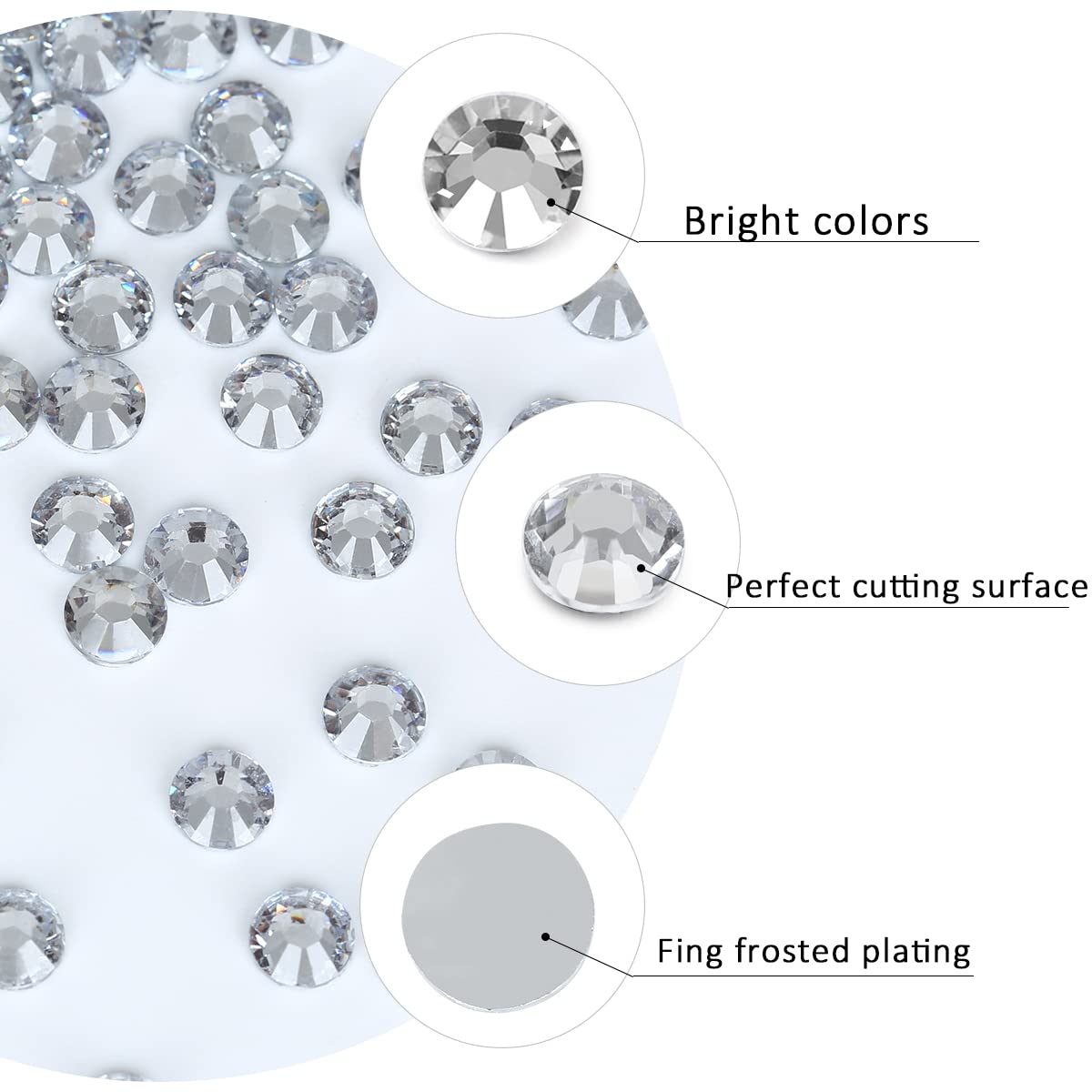 12 Grids 3792pcs Pieces Clear Flatback Rhinestones for Crafts,White Nail Gems Gemstones Crystals Jewels,Craft Glass Diamonds Stones Bling Rhinestone