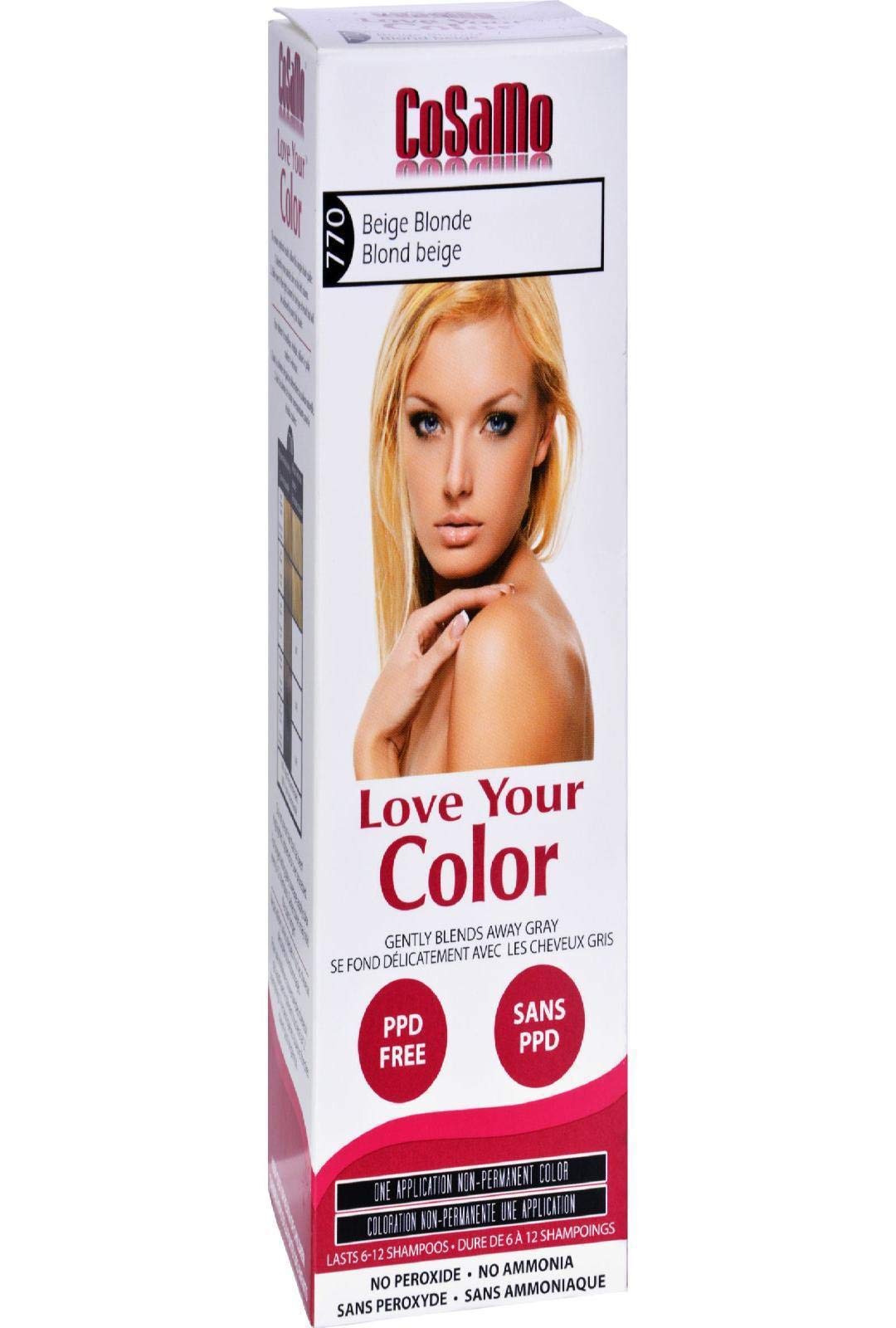 Cosamo Love Your Color Non-permanent Hair Color 770, Beige Blonde - 3 Oz