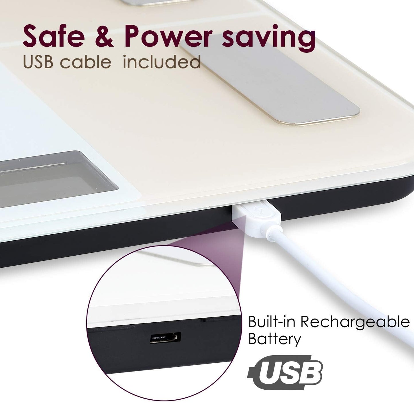 himaly USB Rechargeable Bathroom Scale for Body Weight, Digital Weight Scale Bluetooth for Accurate BMI Body Fat Scale Muscle Mass Composition…