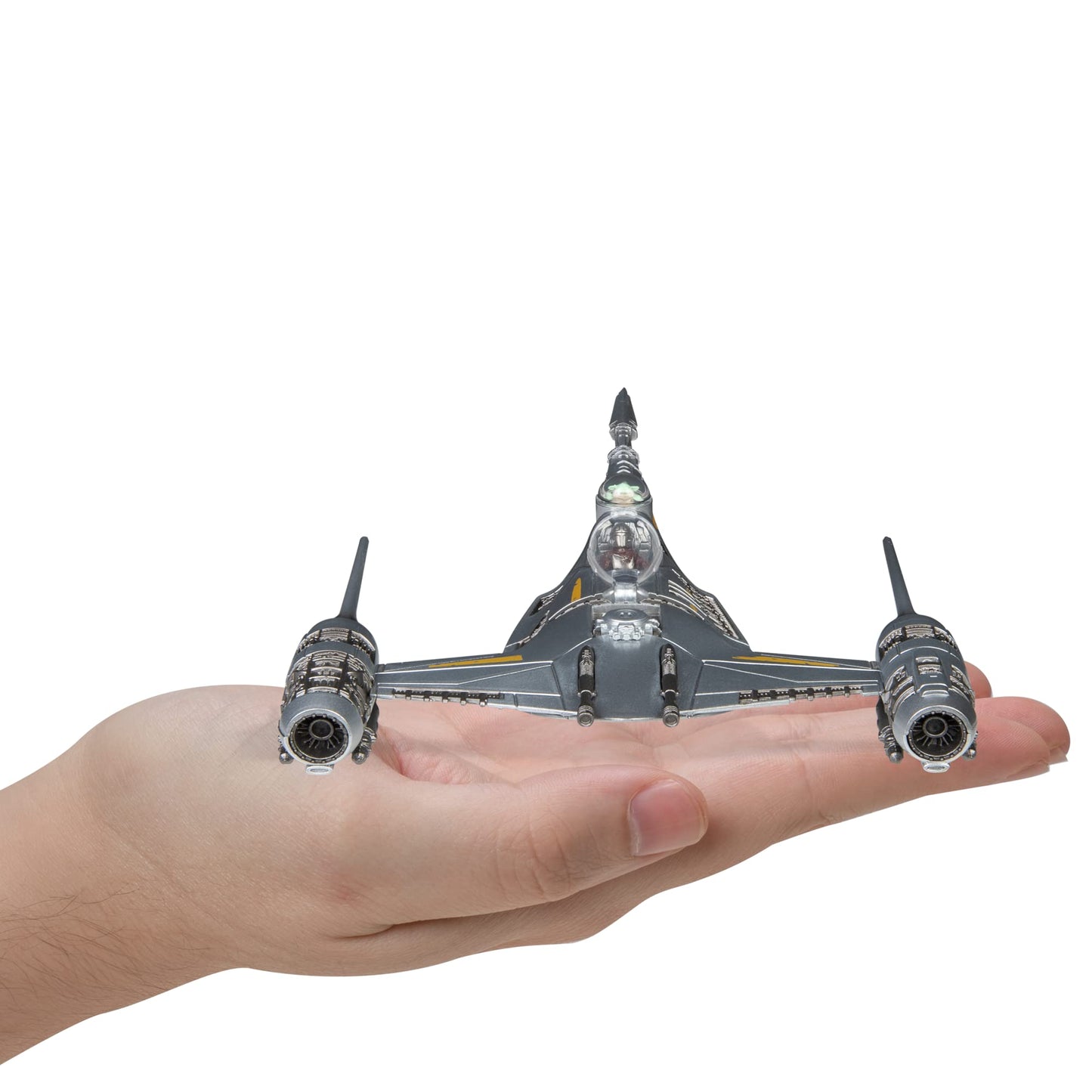 Star Wars Micro Galaxy Squadron The Mandalorian's N-1 Starfighter - 5-Inch Starfighter Class Vehicle with 1-Inch Micro Figure Accessory